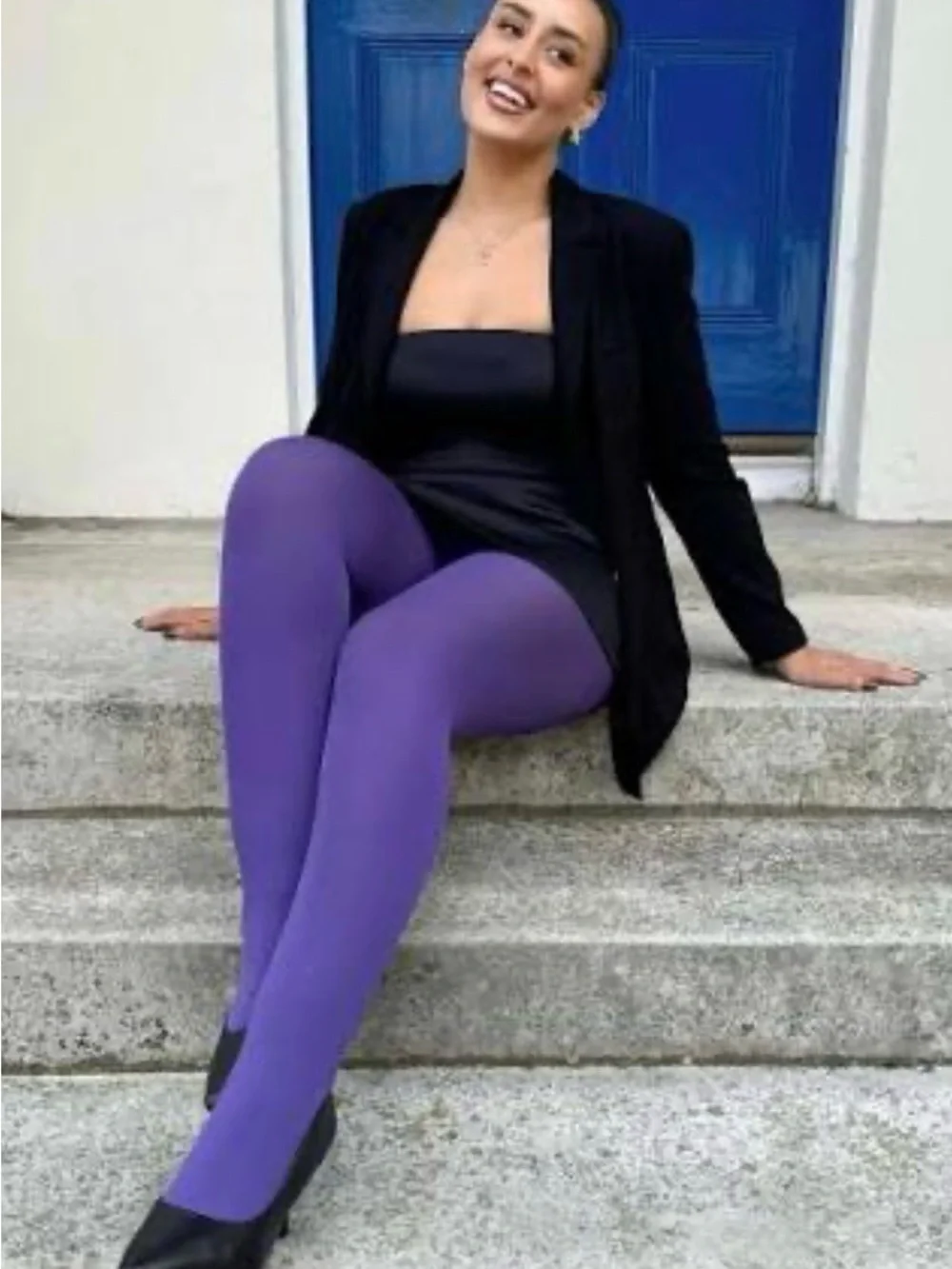 Snag Tights Size E Aretha 80 Denier Opaque Tights NWT